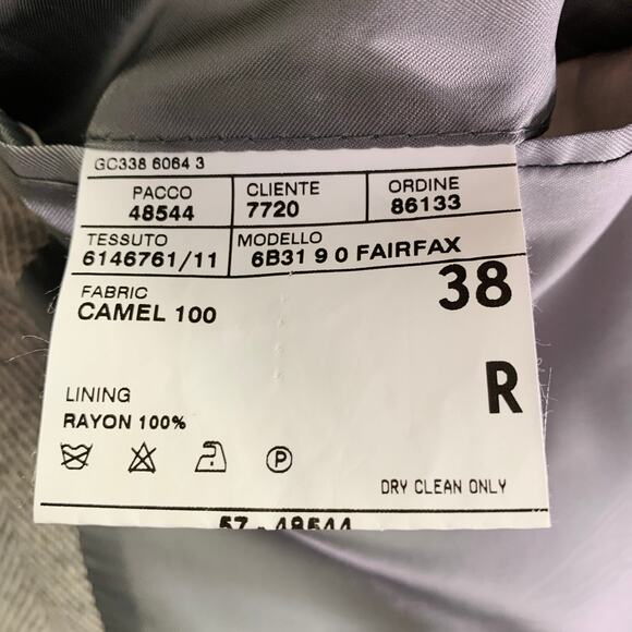 RALPH LAUREN Size 38 Regular Grey Light Grey Herringbone Camel Hair Sport Coat - Picture 10 of 10